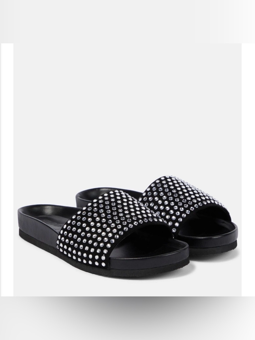 JW ANDERSON Black Crystal-Embellished Slide Sandals